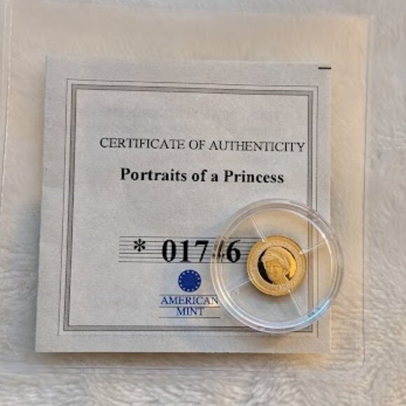 US Mint Other - 21st CENTURY GOLD RARITIES - Certified 1997 Gold Proof Princess Diana Coin
